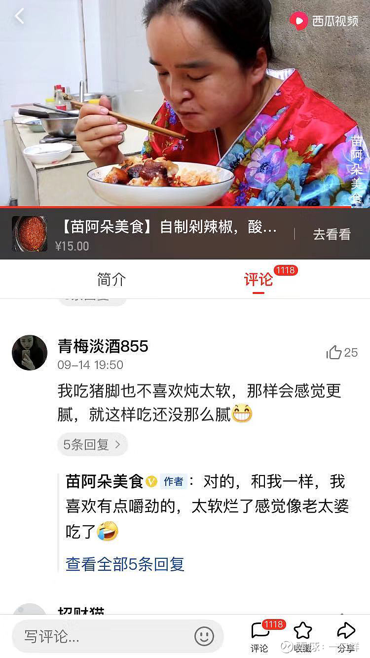 腌汤肥肠 脆皮猪蹄 她将苗族美食搬上西瓜 视频 圈粉150万常言道 民以食为天 吃饭可以说是人生中的一件大事 不过 对于吃惯了城市里精致美食的人们来说 原生态的乡村美食显得没有