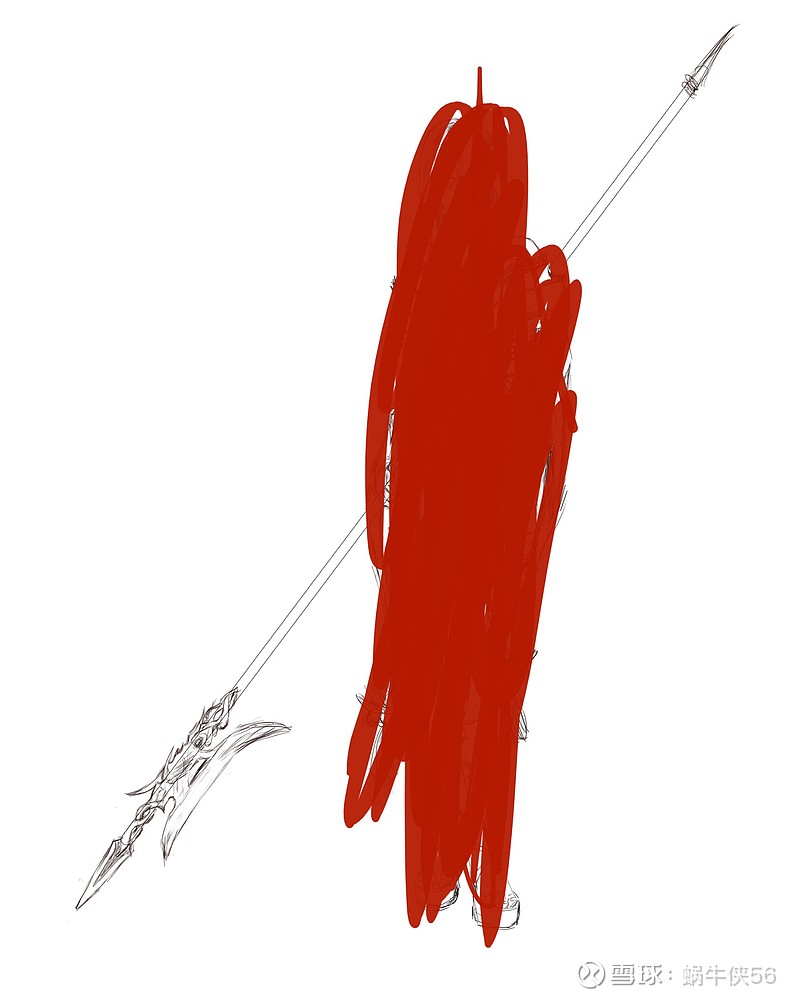 这幅图的人物我先不展示,当时他看了就说那武器不是方天画戟,我心里有