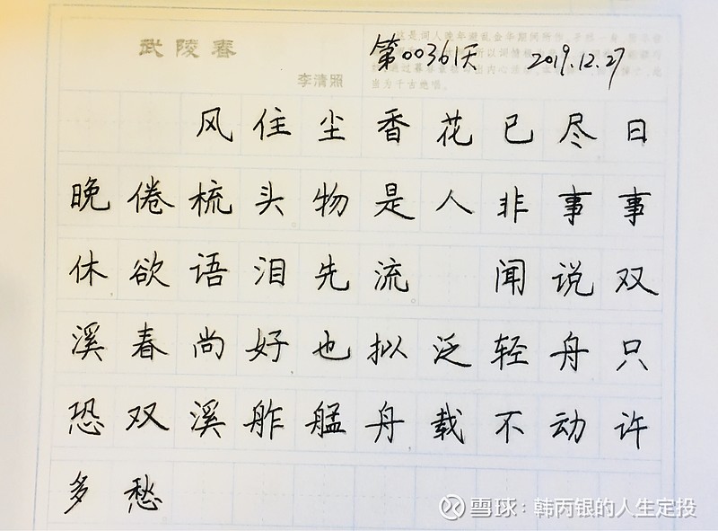 【每日一诗】第00361天 武陵春____李清照风住尘香花已尽,日晚倦梳头.
