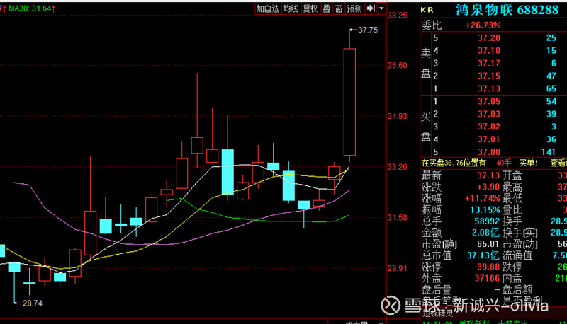 $鸿泉物联(sh688288)$ 起飞了 - 雪球