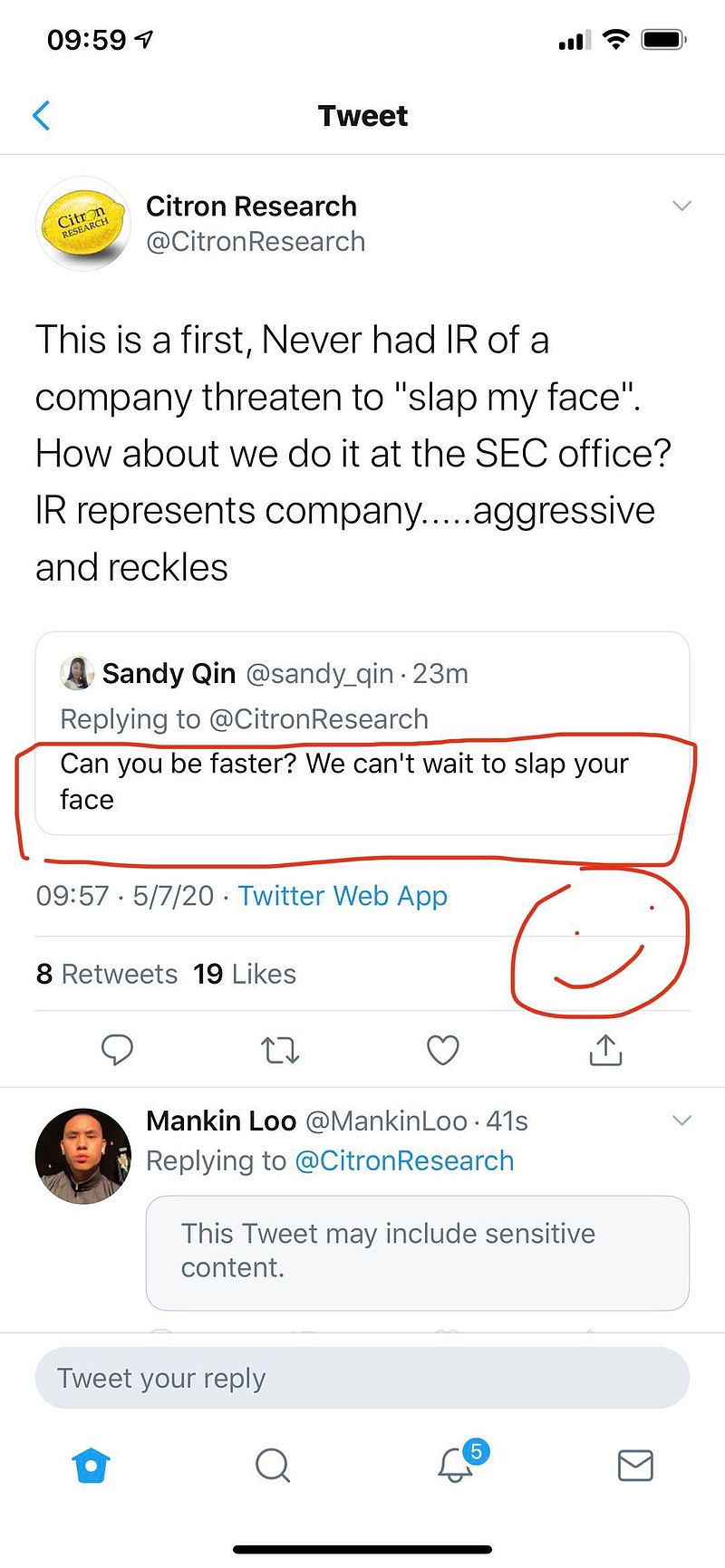 跟谁学(GSX)$ 的投资者关系负责人Sandy Qin在外国微博上跟做空他们的香椽研究撕起来了，情急之下Sandy女...