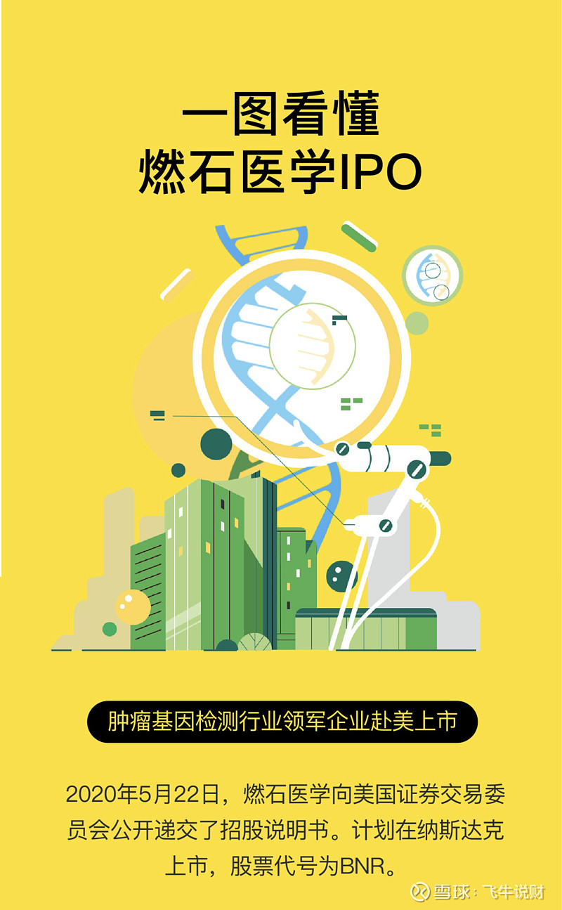 一图看懂燃石医学 IPO + 申购分析 一、公司概况： 燃石医学 (BNR) 是国内领先的肿瘤 精准医疗 公司，成立于2014年，专注于为肿瘤 ...