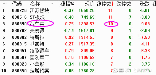 今天漲停股高達9只,目前國家在大力刺激新能源汽車的消費