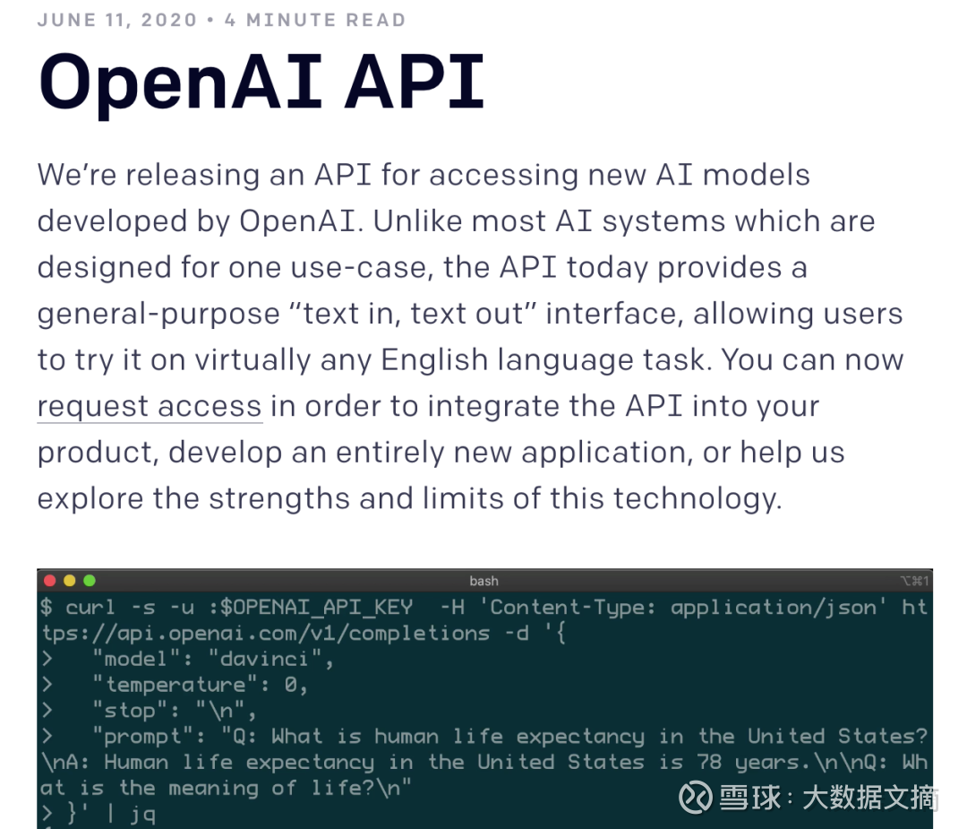 Openai发布gpt3 Api调用接口 可处理几乎所有英文问题大数据文摘出品作者 牛婉杨 笪洁琼两周前 Openai又放了个大招 Gpt3突然放出 其参数量达到1750亿 相当于