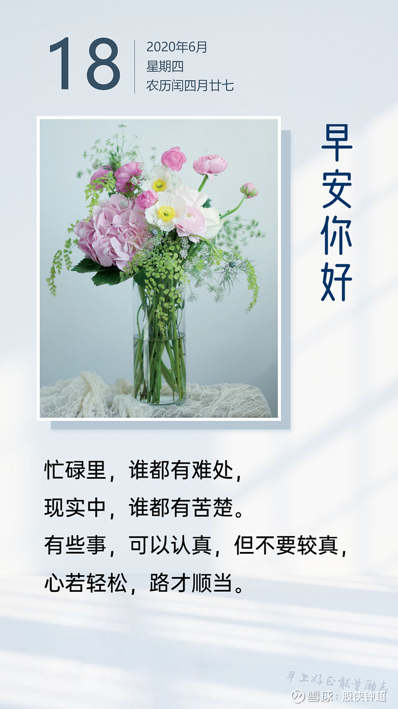 早安,周四!开始点赞签到了,随.