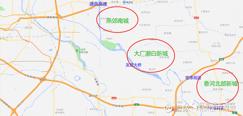 環京進京路網單一的代表當屬大廠潮白新城,其位於北京城市副中心東側