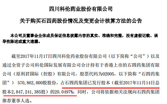 石四药集团之股权变迁 网页链接石四药前身叫利君国际,以做抗生素业务