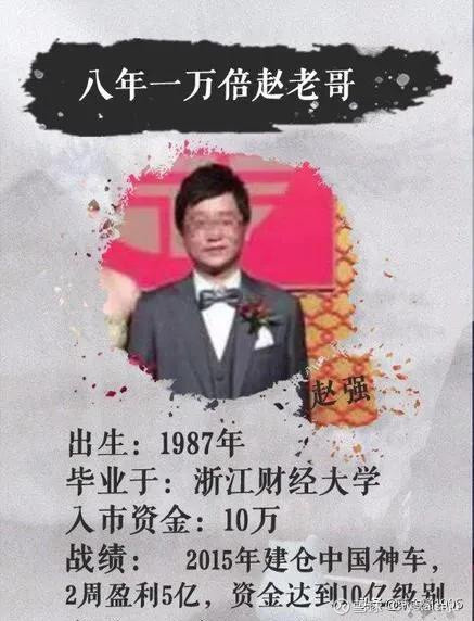 【游资列传】赵老哥の八年一万倍 赵老哥,又赵老割,真名赵强.