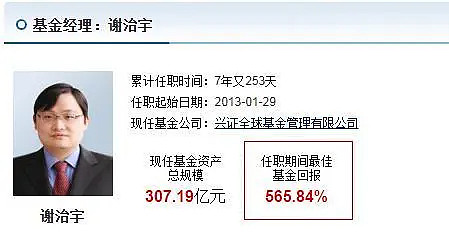 顶尖基金经理之兴全谢治宇7年近6倍投资只看性价比