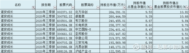 诺安成长混合主要持股哪些公司？诺安成长混合持仓明细？392 / author:Private placement assistant / PostsID:1583037