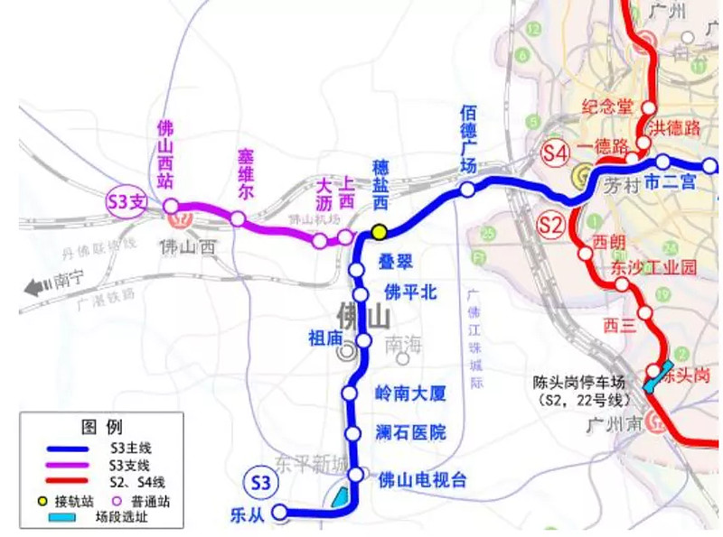 高明地铁2号线线路图图片