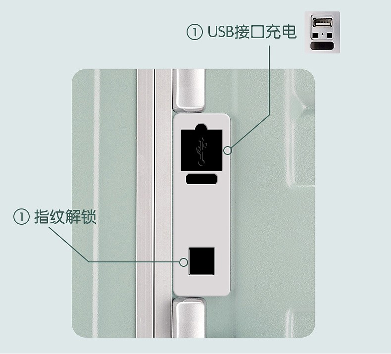 奥凯盛指纹锁行李箱来一场说走就走的旅行