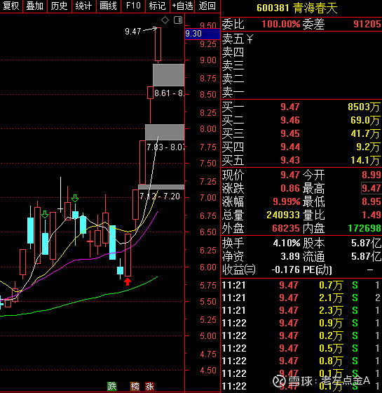 强悍,我们的600381 青海春天5连板了,非常给力的表现,总算没有辜负我