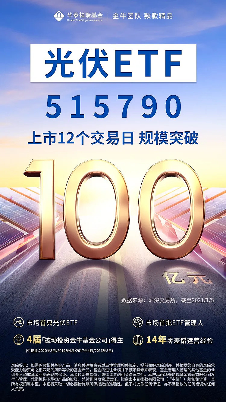 破100亿光伏etf515790新年新气象