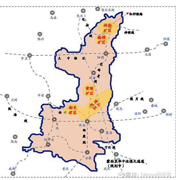 陕西省矿产资源分布图图片