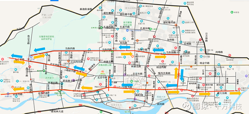 拉萨市5条主干道平均通行时长降低269千方科技打造高原城市治堵范本