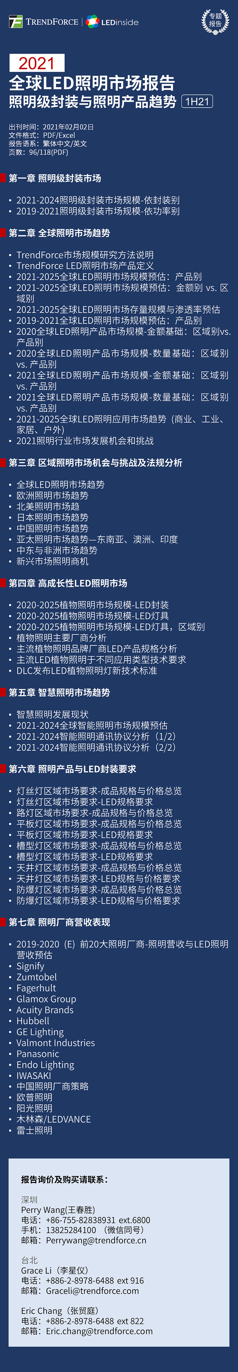 Trendforce集邦咨询 21全球led照明市场展望与机会挑战分析根据trendforce集邦咨询最新报告 21全球led照明市场报告 照明 级封装与照明产品趋势 1h21 显示 全