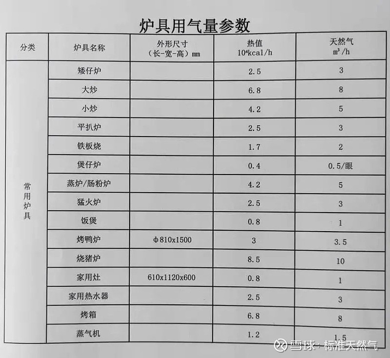 燃气表规格图片