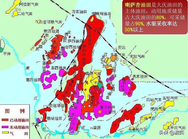 大庆油田地处松嫩平原附近,油区非常巨大,含油层中等,这里出产的原油