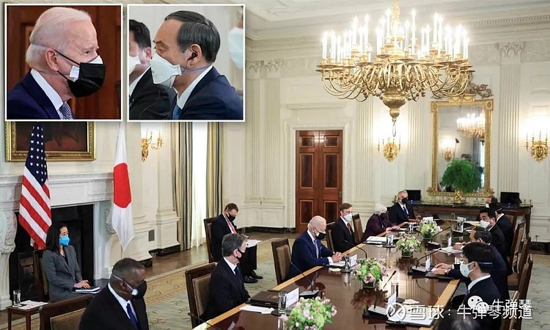 第一次见菅义伟,拜登特意戴了两只口罩
