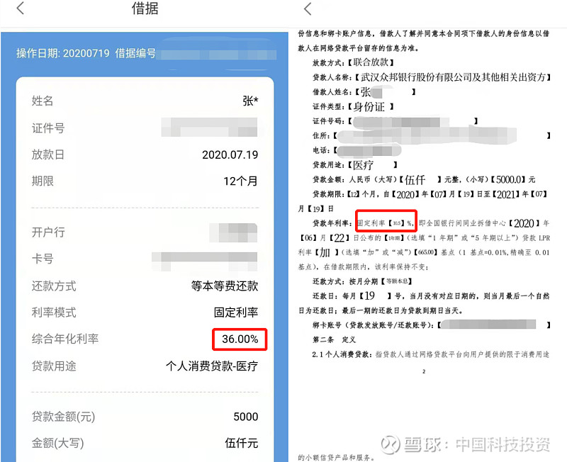 眾邦銀行用戶徵信報告出現異常合同利率與實際貸款利率不符或負有審查