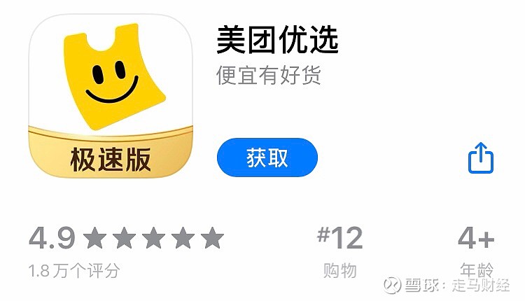 美团优选,美团实物电商业务的桥头堡,排进了购物app第15名,评价数量1.