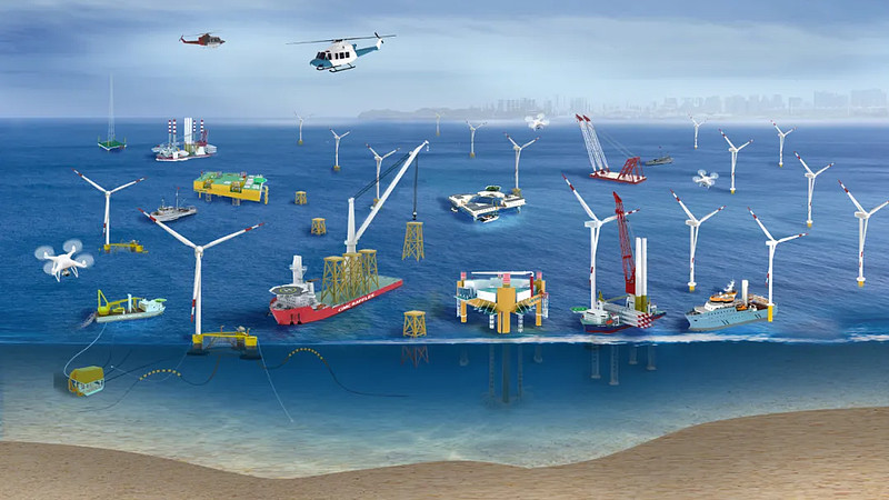 第一部分,目前国内国外大部分海上风电企业瞄准的还是近海的海风资源