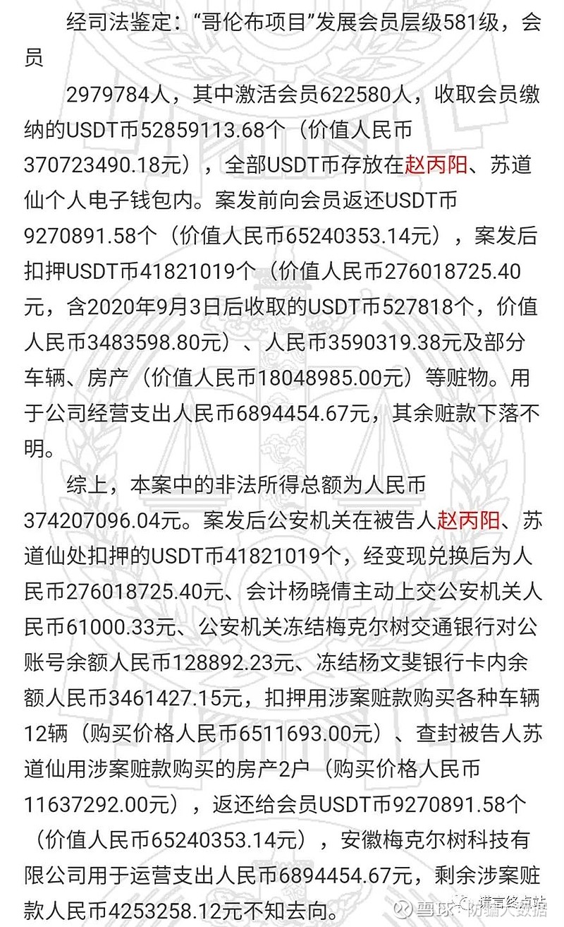 曝光| 哥伦布cat传销案判决书公布!"神童"苏道仙获刑5年!