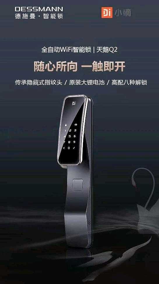 德施曼q2智能锁让安全与颜值并存