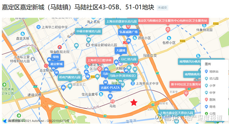 位於嘉定區的嘉定新城(馬陸鎮)馬陸社區43-05b,51-01地塊,是一塊純