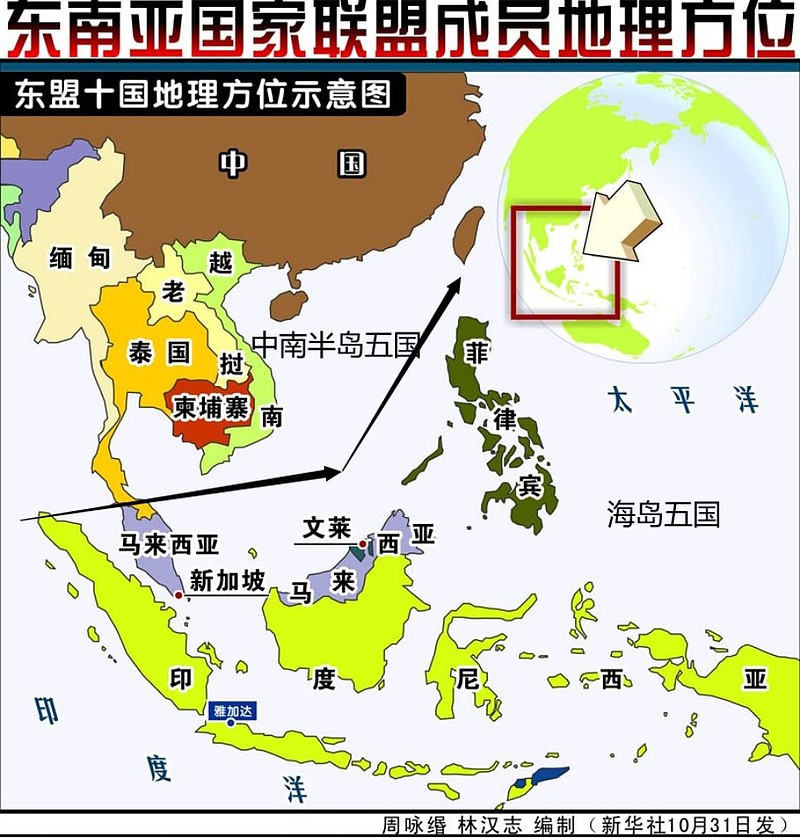 就是东盟十国当中地处中南半岛的五国,除泰国外都处于排位下半区,而
