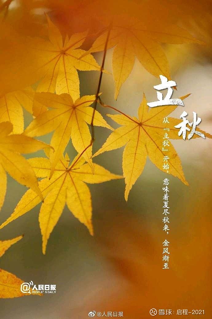立秋 今天立秋,2021年已经过去一半真正进入下半年了.