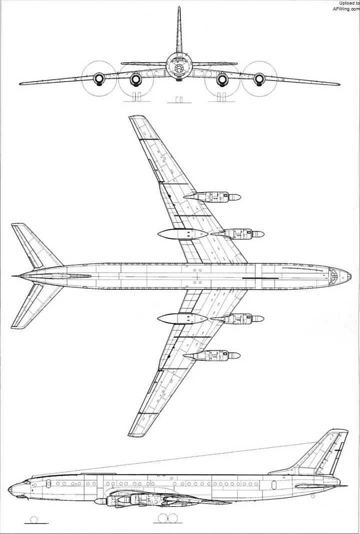 圖114客機源自戰略轟炸機的圖波列夫渦槳巨獸