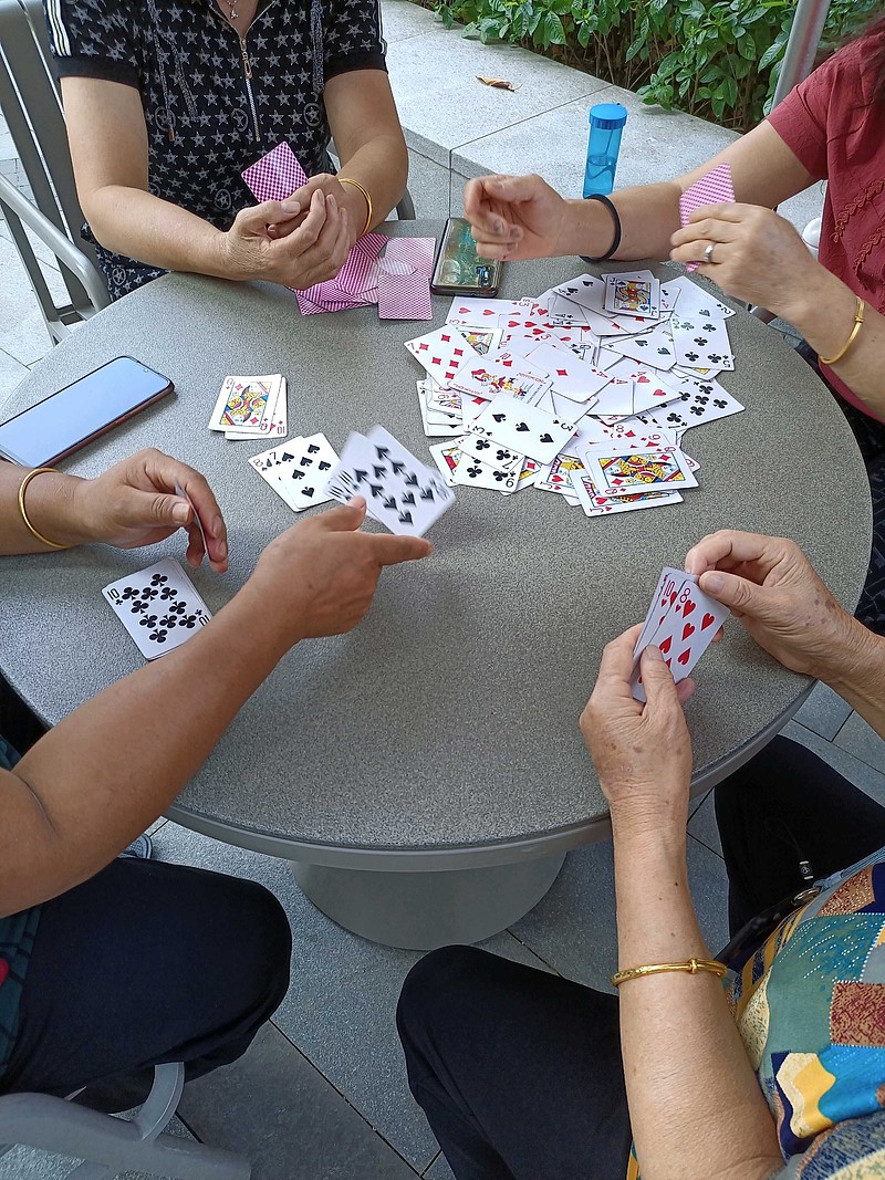 虽然今天回撤严重但是好歹带着我妈赶上了小区打牌的最后一个位置