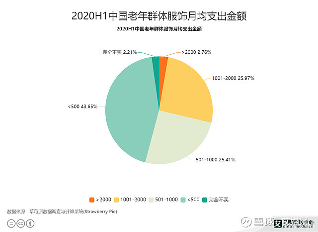 25%老年群体会通过网上购买服饰,也有老年群体通过专卖店/品牌店和