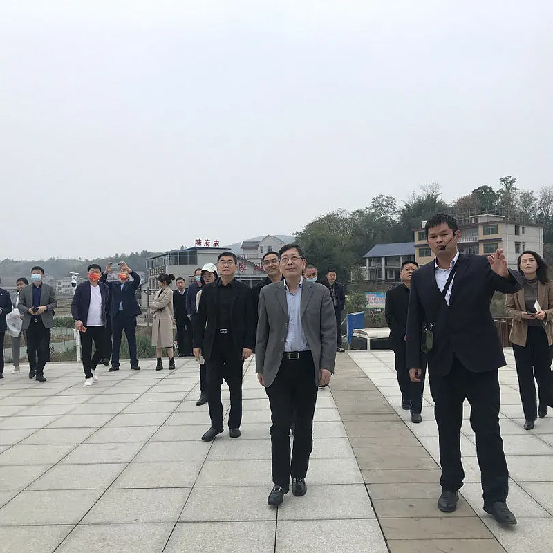 文旅广体局党组书记张映梅,市商务局局长曾剑萍及北塔区政府领导热情