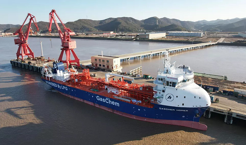 南通中集太平洋海工交付全球首艘双燃料全压式lpg船