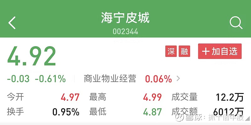 海寧皮城002344現價4.91元, 核心題材:鄉村振興 ppp模式 一帶一路.5.