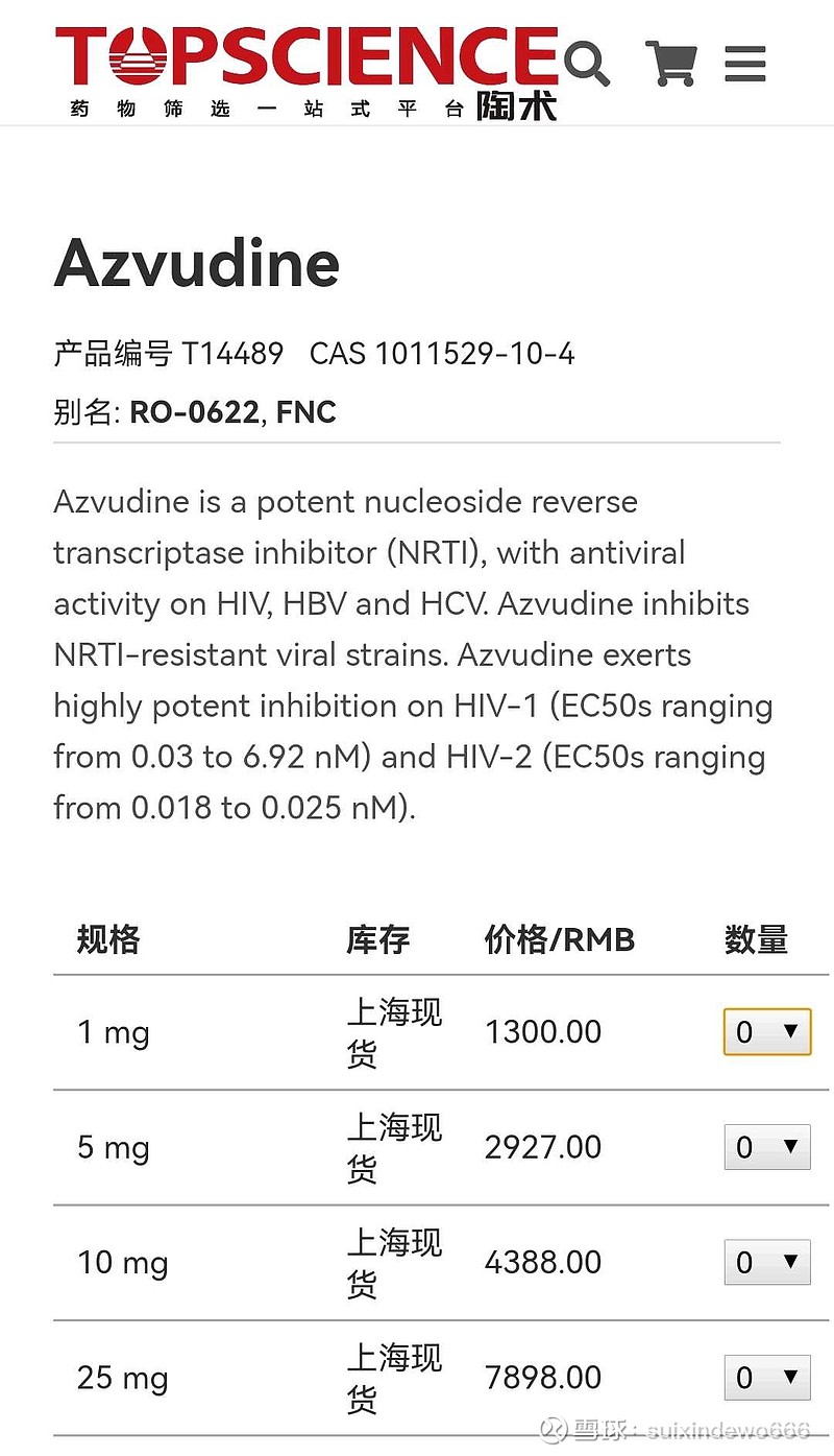 阿兹夫定价格，目前还很贵<br