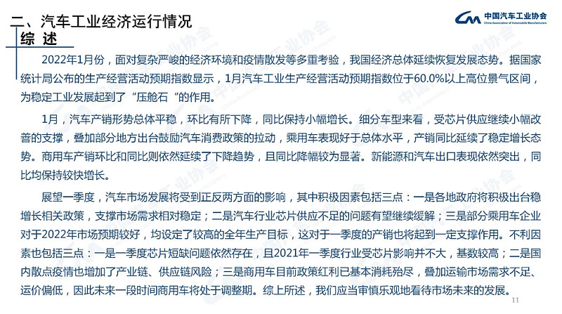 产业运行 | 2022年1月汽车工业经济运行情况-科记汇