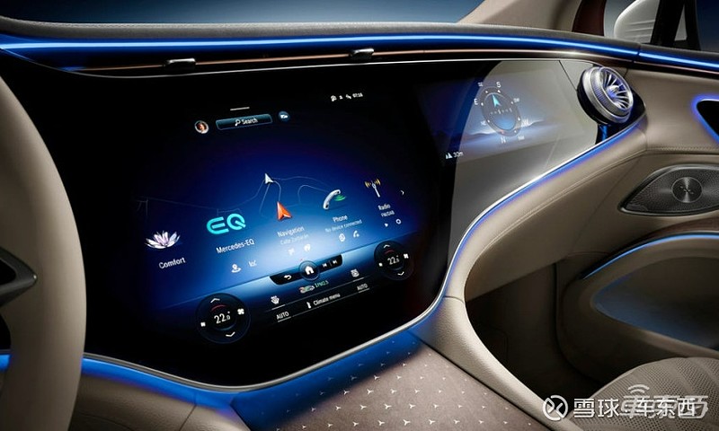 奔驰最贵纯电suv内饰曝光采用14米中控屏4月19日将正式发布