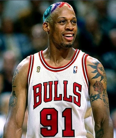 防守心态 上图:丹尼斯·罗德曼下图:兰德尔曼(怪力男)常有人说,相由心