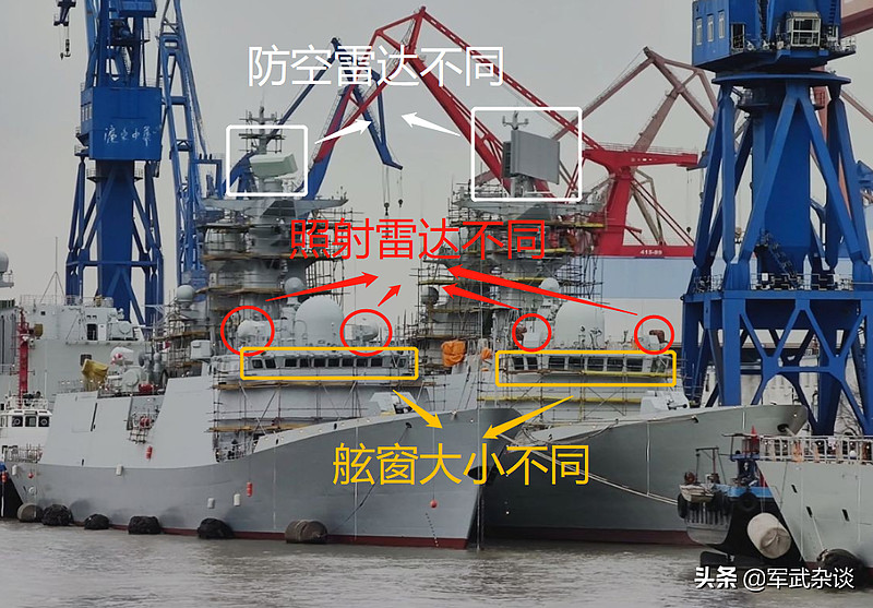 1,新批次的054a型仍然使用国产的海鹰s/c型雷达,并没有使用和054ap型