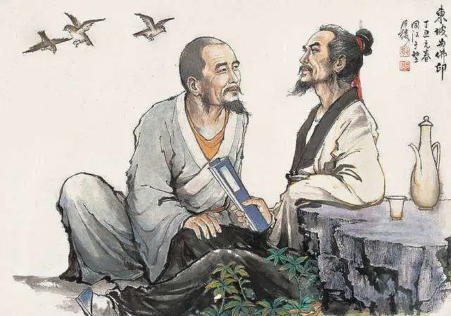 “酒色财气” 妙趣横生的四首诗 佛印与苏东坡北宋大文豪苏东坡到大相国寺拜访他的好友佛印和尚，恰值佛印外出，苏东坡就在禅房住下，无意中看到了禅房 ...