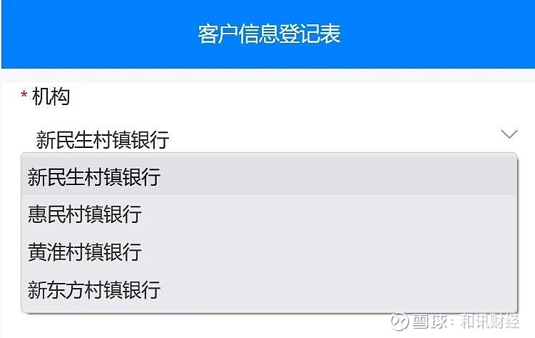 —禹州新民生村镇银行、惠民村镇银行、黄淮村镇银行和新东方村镇银行。