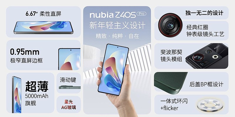 努比亚Z40S Pro发布 以S级性能和Pro级影像树立直屏旗舰新标杆-锋巢网