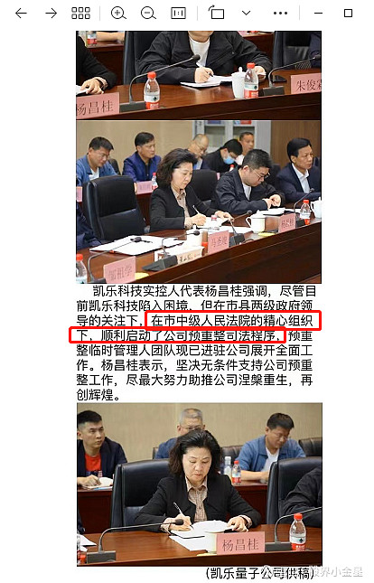 凯乐军团关于审查证监会无异议函管理人陈建宏解析三套重整方案推进