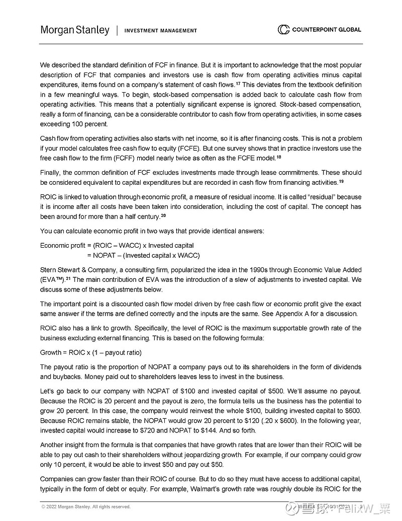 2022 10 06 morgan stanley how to calculate roic and handle common
