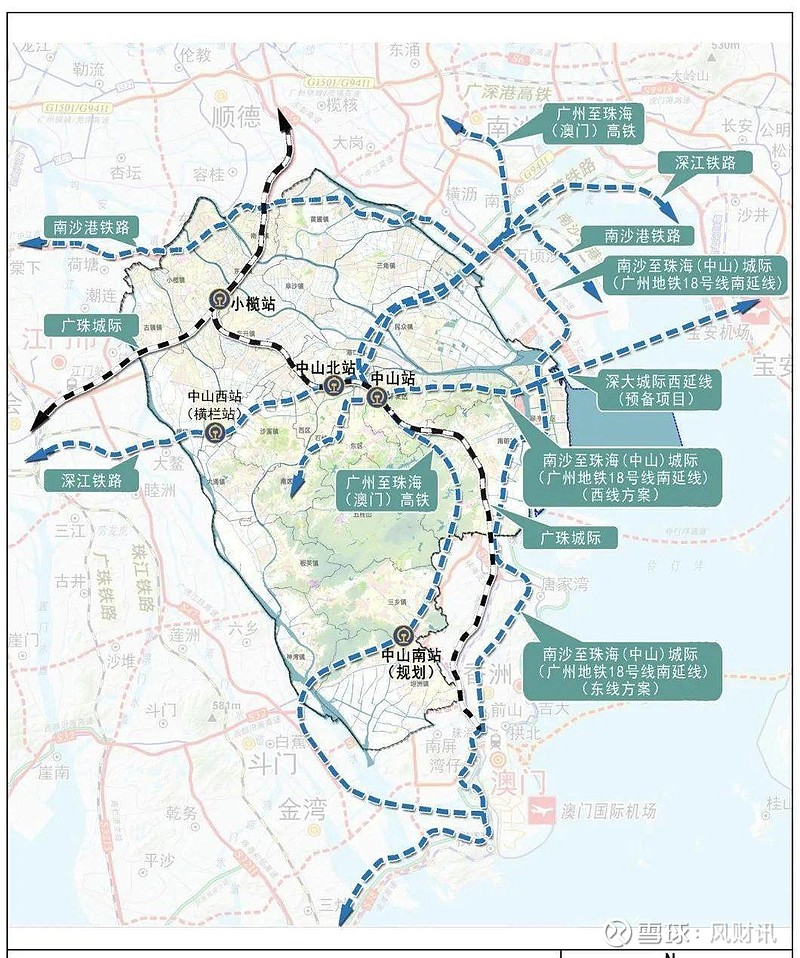 中山——深圳,正在建立快速连接深中通道开通后,中山