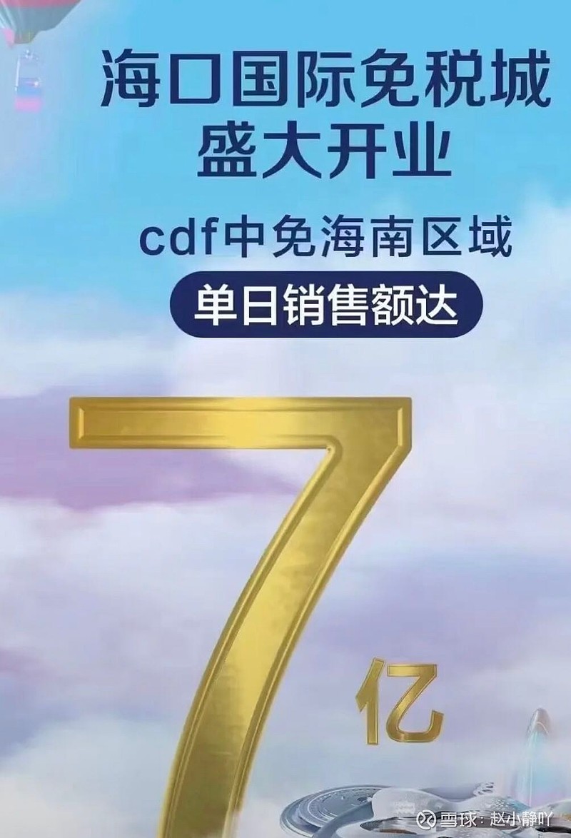 $中国中免(sh601888)$ 中免海南单日销售额破7亿$中国中免(01880)$